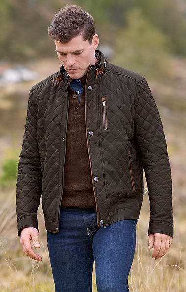 Men's Quilted Leather Jacket