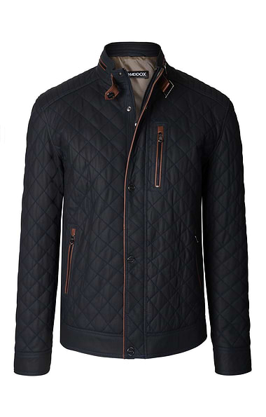 Men's Quilted Leather Jacket