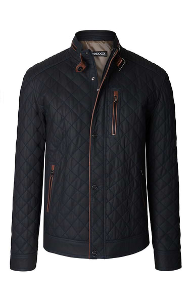 Men's Quilted Leather Jacket