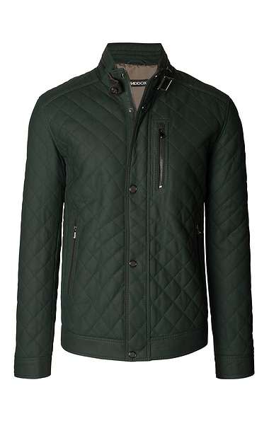 Men's Quilted Leather Jacket