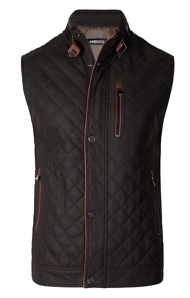 Men's Quilted Nappa Leather Waistcoat