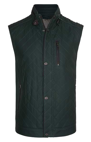 Men's Quilted Nappa Leather Waistcoat