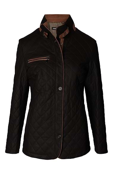 Ladies Tasia Leather Quilted Jacket