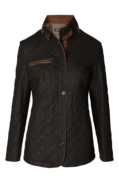 Ladies Tasia Leather Quilted Jacket