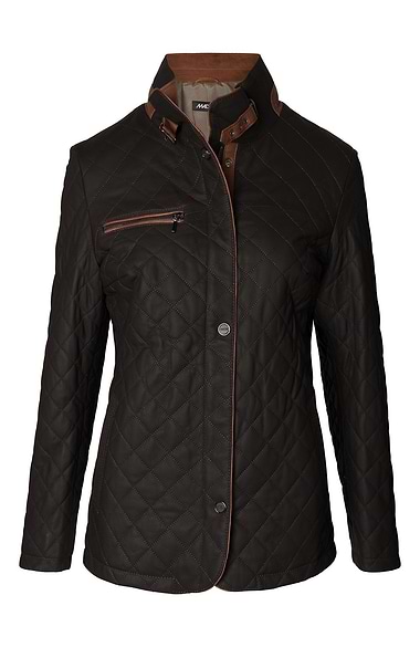 Ladies Tasia Leather Quilted Jacket
