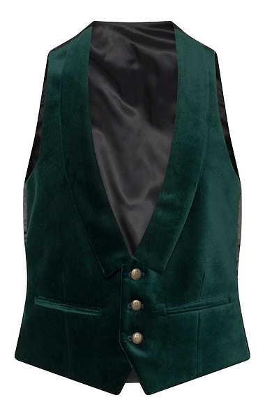Men's Velvet Kilt Waistcoat
