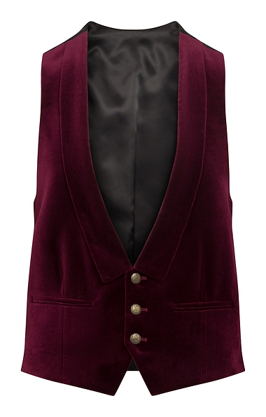 Men's Velvet Kilt Waistcoat