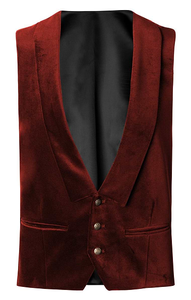 Men's Velvet Kilt Waistcoat