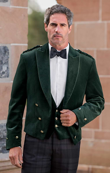 Men's Velvet Kilt Jacket