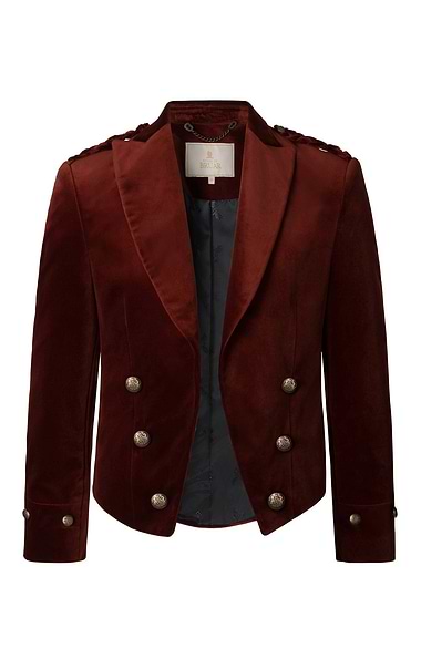 Men's Velvet Kilt Jacket
