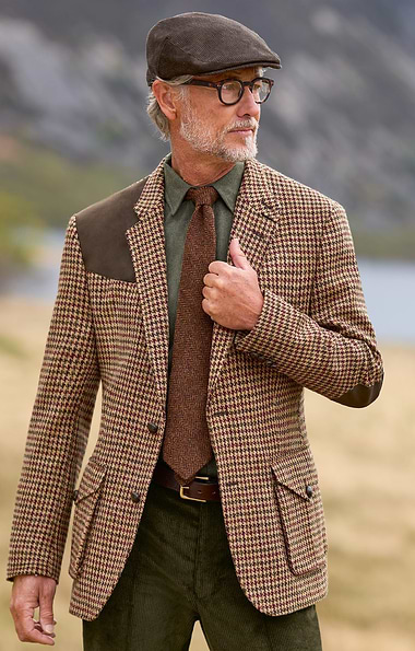 Men's Harris Tweed® Suede Patch Jacket