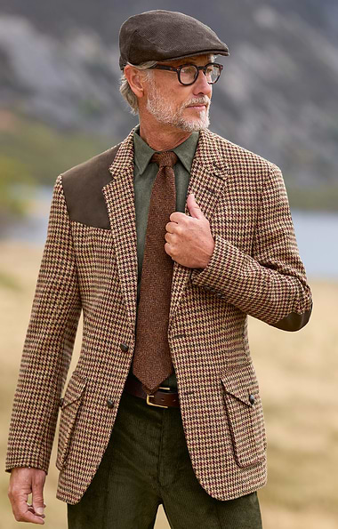Men's Harris Tweed® Suede Patch Jacket