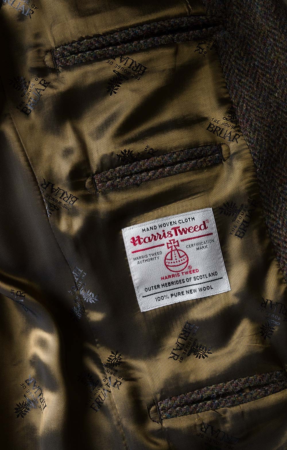 Mens Harris Tweed® Suede Patch Jacket, Brown - House of Bruar