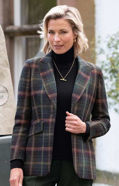 Ladies Longline British Tweed Blazer
