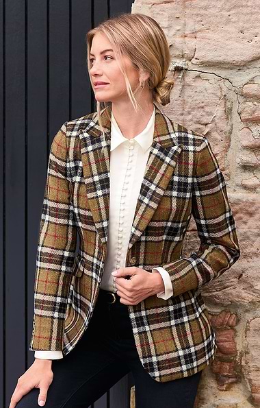 Ladies Longline British Tweed Blazer