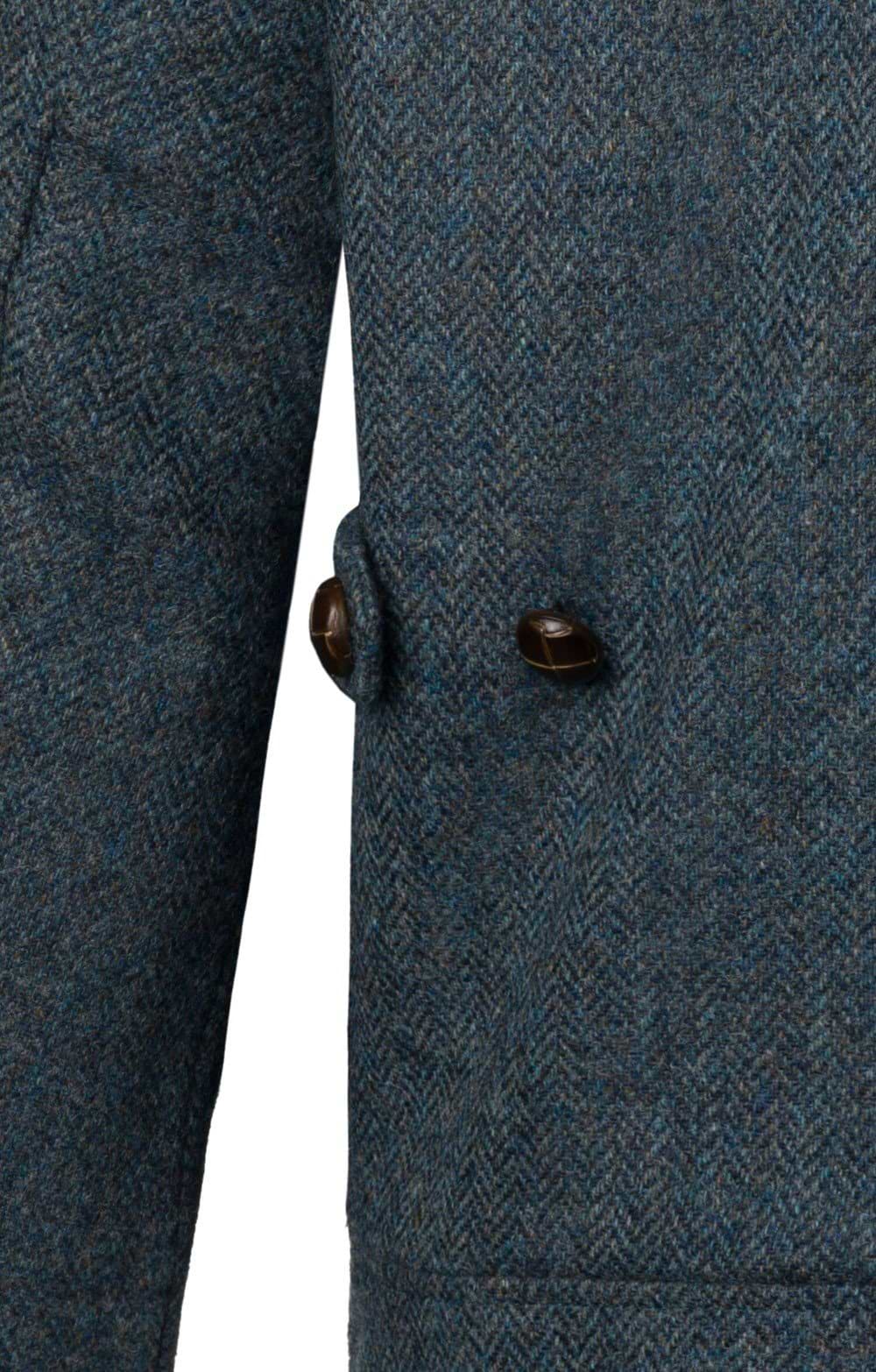 Mens British Tweed Bomber Jacket, Blue - House of Bruar