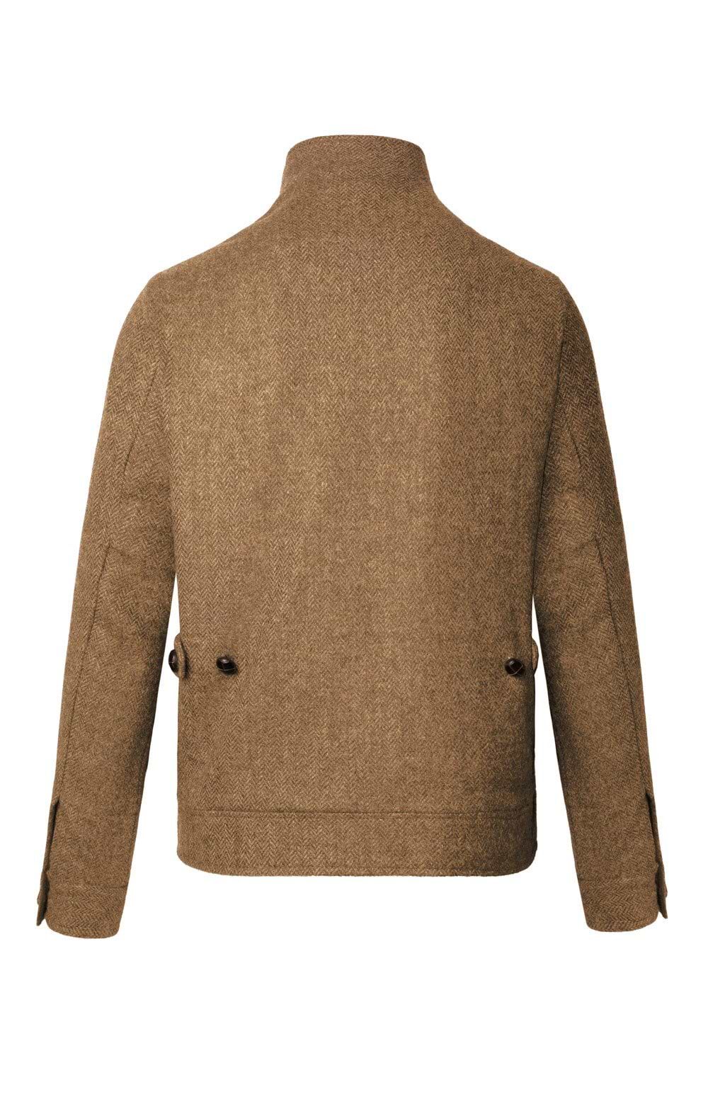 Mens British Tweed Bomber Jacket, Natural - House of Bruar