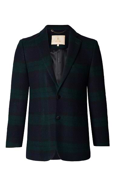 Men's Single Breasted Tweed Tartan Blazer