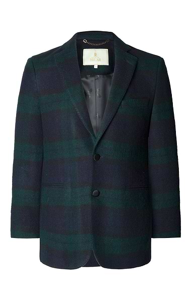 Men's Single Breasted Tweed Tartan Blazer