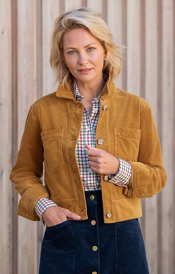 Ladies Washed Cord Jacket