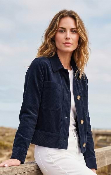 Ladies Washed Cord Jacket