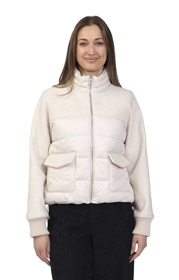 Ladies Flannel Sleeve Quilt Jacket