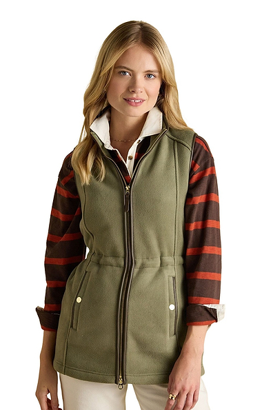 Ladies Joules Heritage Longline Fleece Gilet