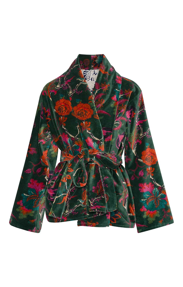 Ladies Velvet Short Robe