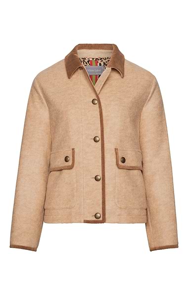 Ladies Cord Collar Wool-Rich Jacket