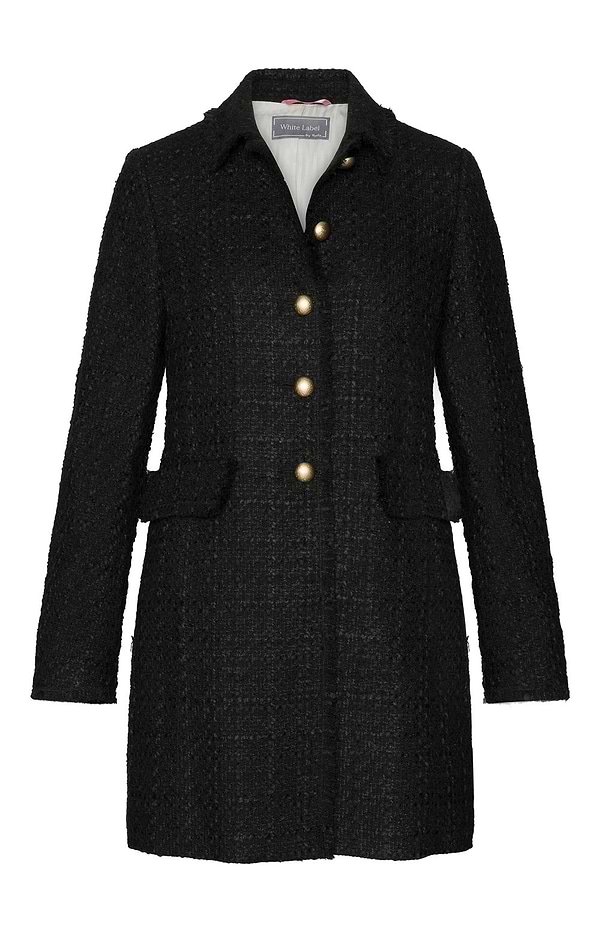 Ladies Collared Boucle Jacket