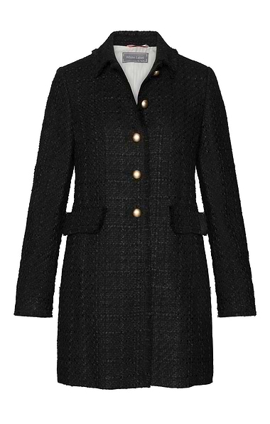 Ladies Collared Boucle Jacket
