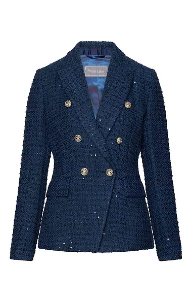 Ladies Sequin Boucle Blazer