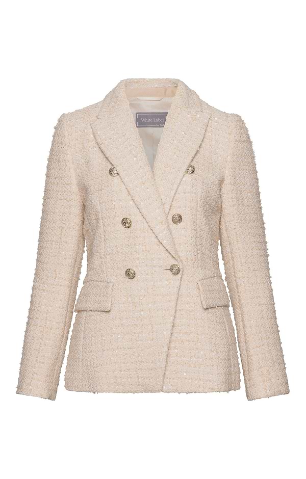 Ladies Sequin Boucle Blazer
