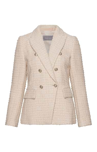 Ladies Sequin Boucle Blazer