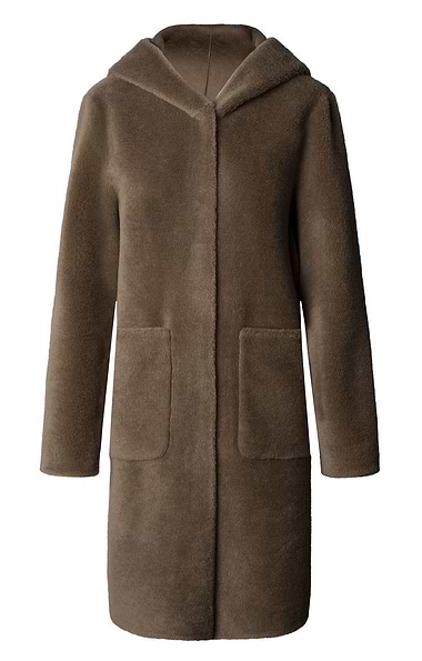 Ladies Lily Hooded Wool Coat