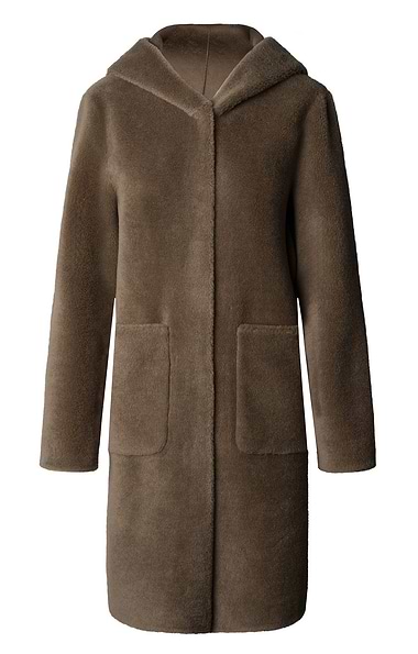 Ladies Lily Hooded Wool Coat