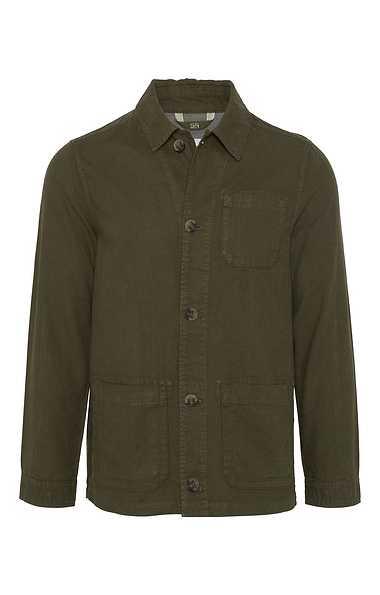 Men’s Linen Cotton Shirt Jacket