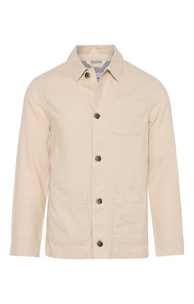 Men’s Linen Cotton Shirt Jacket