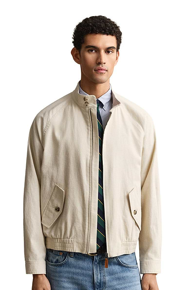 Men's Gant Linen Blend Harrington Jacket