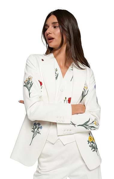 Ladies Vilagallo Garden Embroidered Blazer