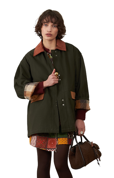 Ladies Orfeo Cord Collar Barn Jacket