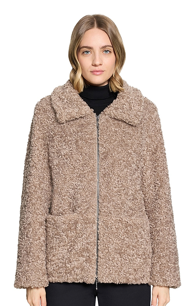 Ladies Quilted Teddy Fleece Jacket