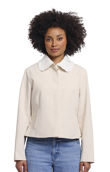 Ladies Rino & Pelle Frill Collar Button Through Jacket