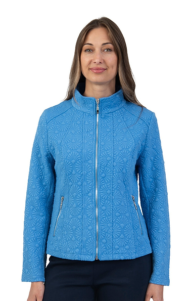 Ladies Stretch Textured Floral Jacket