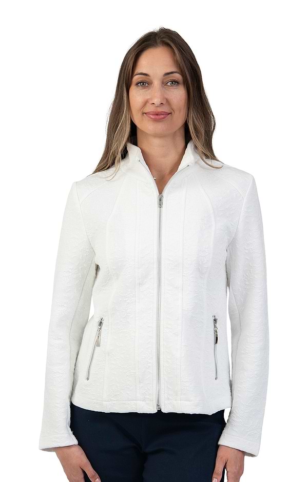 Ladies Stretch Textured Floral Jacket