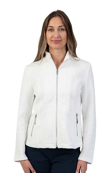 Ladies Stretch Textured Floral Jacket