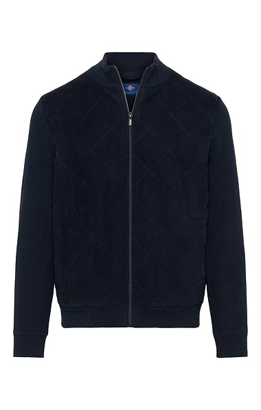 Men's Multi Media Wind Resistant Faux Suede Jacket