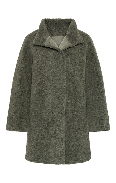 Ladies Rino & Pelle Three-Quarter Teddy Funnel Coat