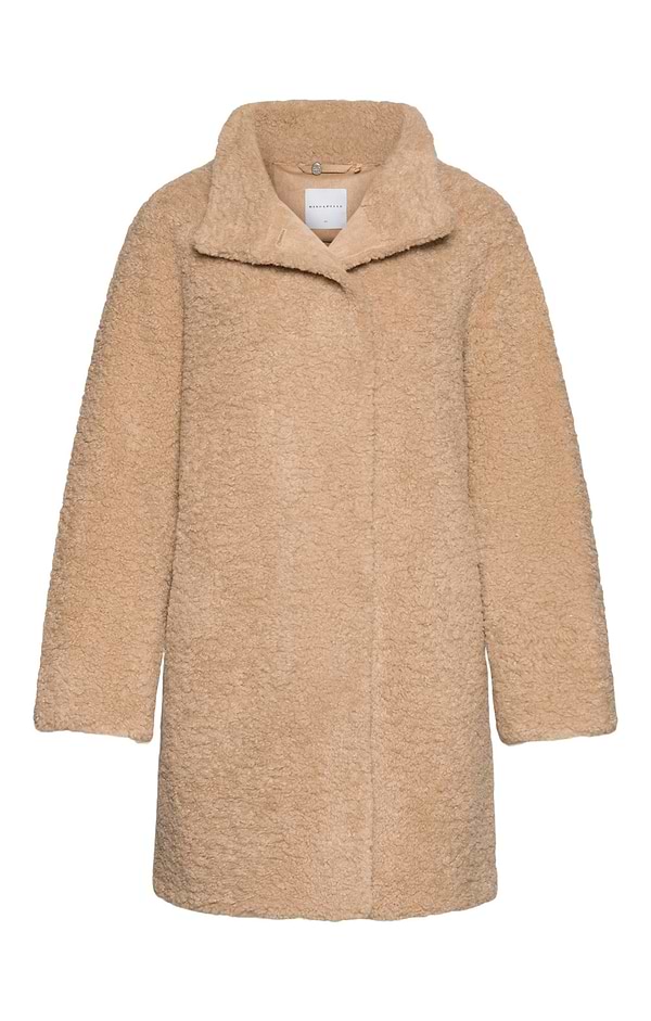 Ladies Rino & Pelle Three-Quarter Teddy Funnel Coat