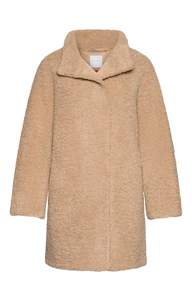 Ladies Rino & Pelle Three-Quarter Teddy Funnel Coat